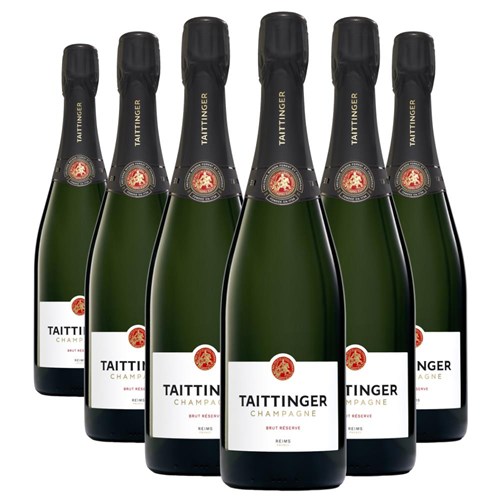 Crate of 6 Taittinger Brut Champagne 75cl